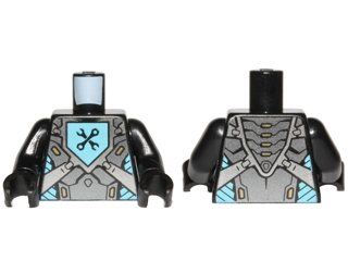 1x Minifig shield bouclier dragon gris/light bluish gray 3846pb35 NEUF Lego 