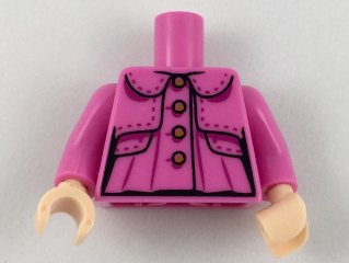 ☀️NEW Lego Torso Girl Dark Pink Torso Female Dark Pink Top Colorful Decorations 