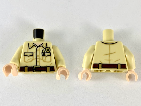 GHOSTBUSTERS POCKET PIECE LEGO NEW DARK TAN MINIFIGURE TORSO JUMPSUIT J.H 