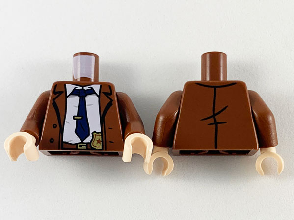 Lego New Pair of Reddish Brown Arms and Hands Minifigure Pieces 