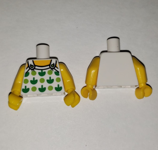 Lego 6 Torso Body  For Female Girl Minifigure Figure Halter Top Green Apples 
