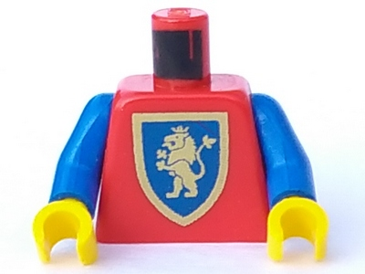 Buste Torso LEGO CASTLE Minifig Gold Lion Shield Ref 973px138 Set 6062 6103 6102 