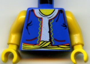 1x LEGO® Torso Körper Orient mit Punkten grünem Gürtel Dolch 973px188 NEU Blau 