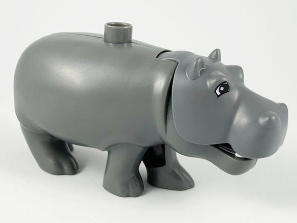 head moves Lego Duplo Figure Hippopotamus
