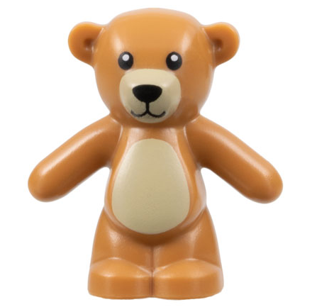 Rare Lego Duplo HAPPY TEDDY BEAR w/ Injured Teddy Bear Specialty Printed Block 