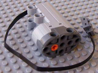 Electric LEGO Motor Power Functions Lt Gray with Dark Bluish Gray Bottom 