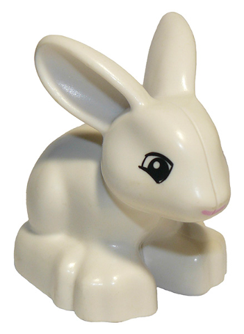 NEW dupbunnyc01pb01 Bunny Rabbit White Lego Duplo Hase Kaninchen weiß NEU 