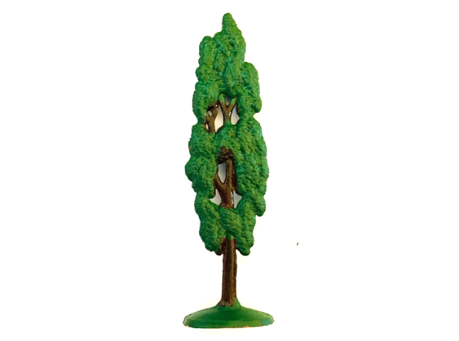 Plant Tree Flat Cypress painted with solid base 1950s version