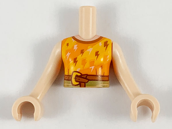 Torso Mini Doll Girl Orange and Bright Light Orange Top with 