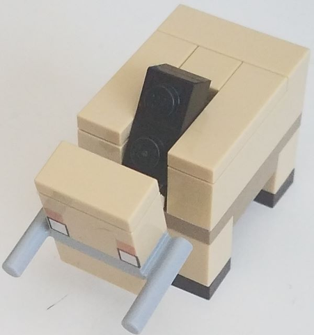 Minecraft Hoglin Tan Face Brick Built Part minehoglin01