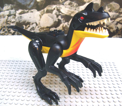 black lego dinosaur