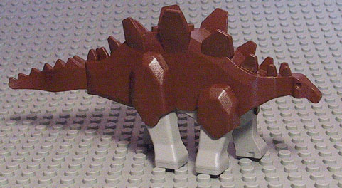 One NEW Brown Stegosaurus with Light Gray Legs 13.5 cm long LEGO LEGOS 