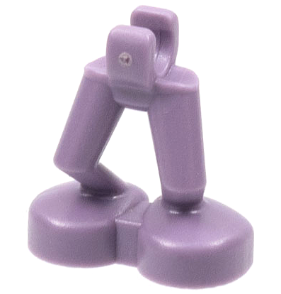 Plain lavender angular Martian legs with a thin, mechanical structure and wide circular feet.