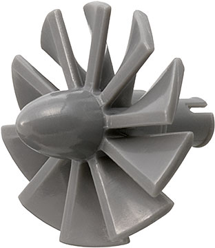 Lego 2 Light Bluish Gray Aircraft Jet Engine With 10 Blades Rotor Propellor Part 