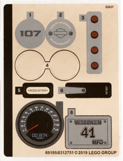 Sticker Sheet for Set 10269, Mirrored - (69195/6312751) (Second Version with Corrected 'MILWAUKEE')