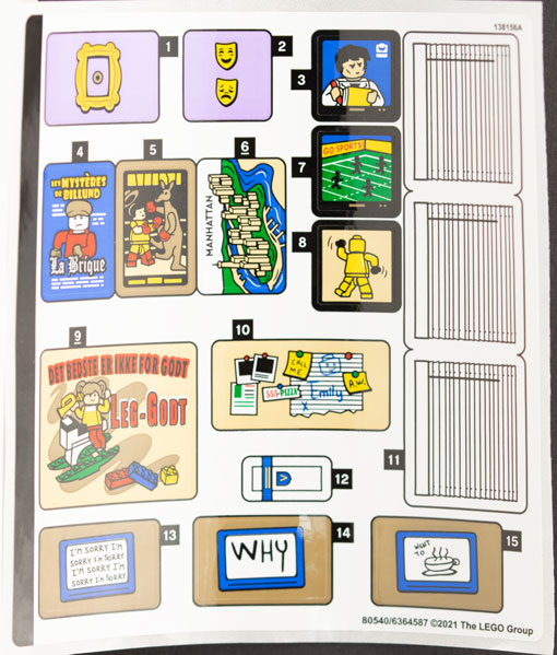 Sticker Sheet for Set 10292 - (80540/6364587)