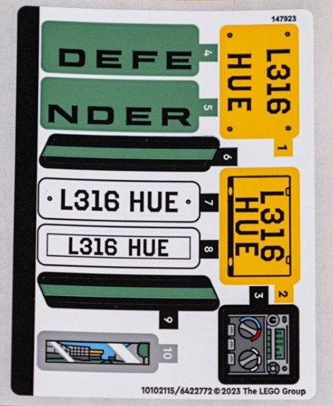 Sticker Sheet for Set 10317 - (10102115/6422772)