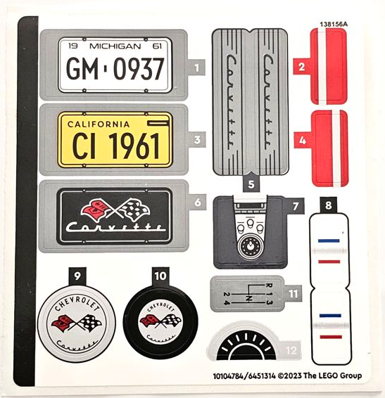 Sticker Sheet for Set 10321 - (10104784/6451314)