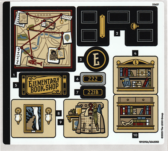 Sticker Sheet for Set 10351 - (10112956/6542055)