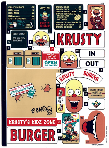 Sticker Sheet for Set 10352, Sheet 1 - (10111531/6528983)