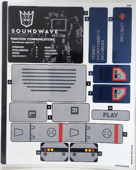 Sticker Sheet for Set 10358 - (10114116/6551553)