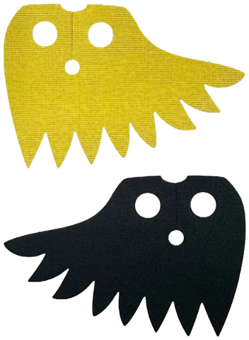 Minifigure Cape Cloth with 8 Points, Asymmetrical - Traditional Starched Fabric with Yellow and Black Sides