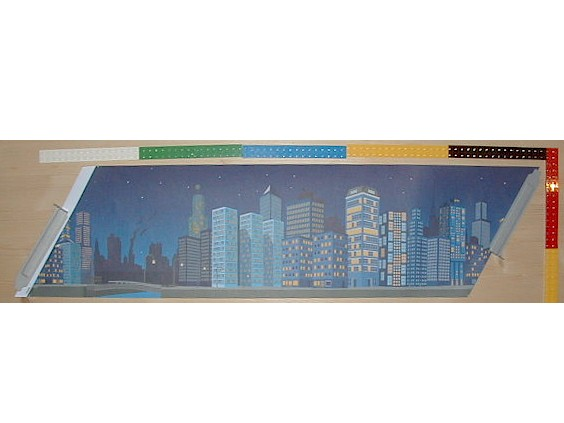Paper Part for Set 1351 - Continuous Backdrop with Nighttime City Skyline Pattern