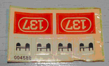 Sticker Sheet for Set 137-2 - (004588)