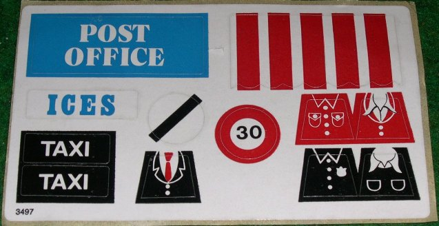 Sticker Sheet for Set 1589-1 - (3497)