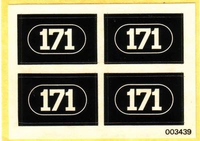 Sticker Sheet for Set 171 - (003439)