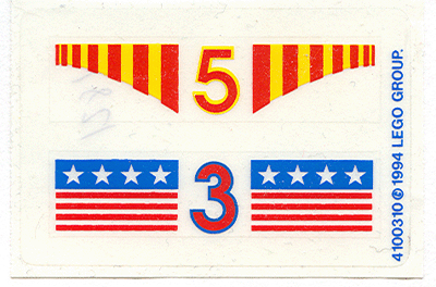 Sticker Sheet for Set 1821 - (4100310)