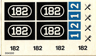 Sticker Sheet for Set 182 - (004590)