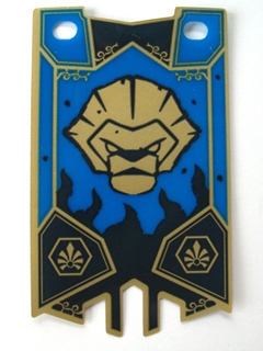 Plastic Flag 5 x 8.5 with Chima Lion Tribe Pattern