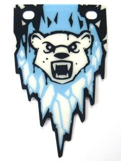 Plastic Flag 5 x 8.5 with Chima Ice Bear Tribe Pattern