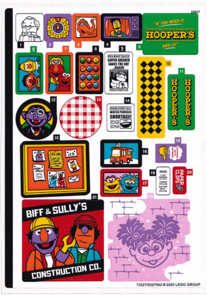 Sticker Sheet for Set 21324 - (73327/6327542)