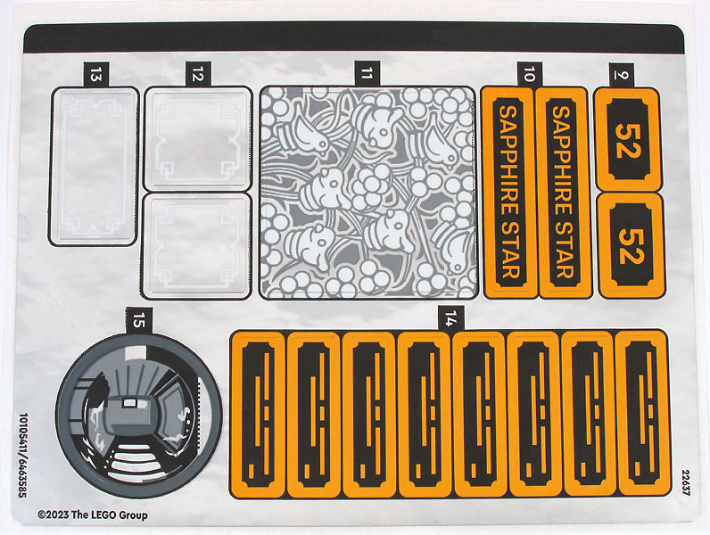 Sticker Sheet for Set 21344, Sheet 2, Mirrored - (10105411/6463585) (First Version with Bright Light Orange Stickers)