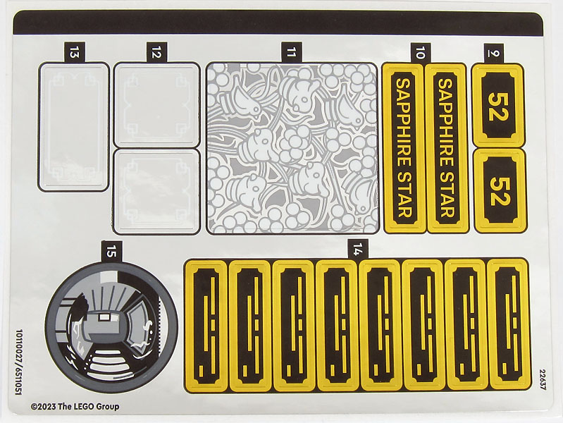 Sticker Sheet for Set 21344, Sheet 2, Mirrored - (10110027/6511051) (Second Version with Gold Stickers)