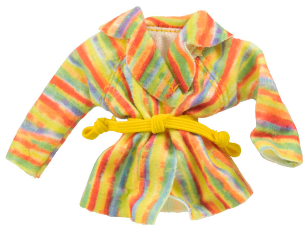 Scala, Clothes Female Jacket with Collar and Yellow Belt with Rainbow Pattern