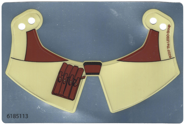 Plastic Large Figure Kama with 4 Holes and Tan and Reddish Brown SW Scarif Stormtrooper Pattern