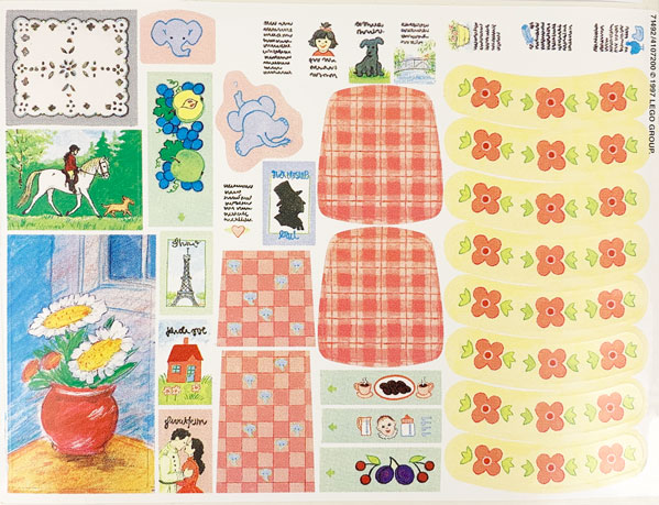 Sticker Sheet for Set 3290, Sheet 2 - (71492/4107200)
