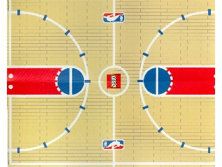 Plastic Part for Set  3428 - Tan Playmat with NBA Basketball Court Pattern
