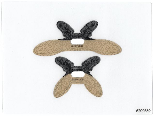 Plastic Wings with Parademon Webbed Pattern, Sheet of 2, Extended and Collapsed Wings