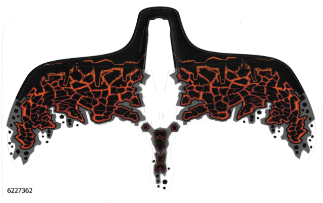 Plastic Wings with Black, Orange and Dark Bluish Gray Rocks on Transparent Background Pattern