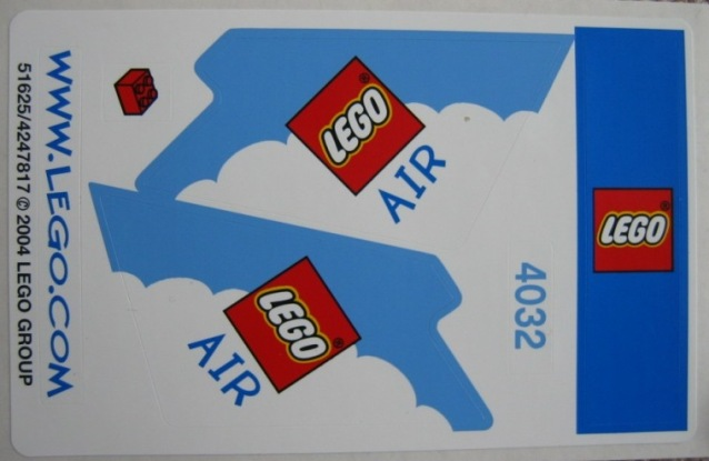 Sticker Sheet for Set 4032-1 - LEGO Air (51625/4247817)