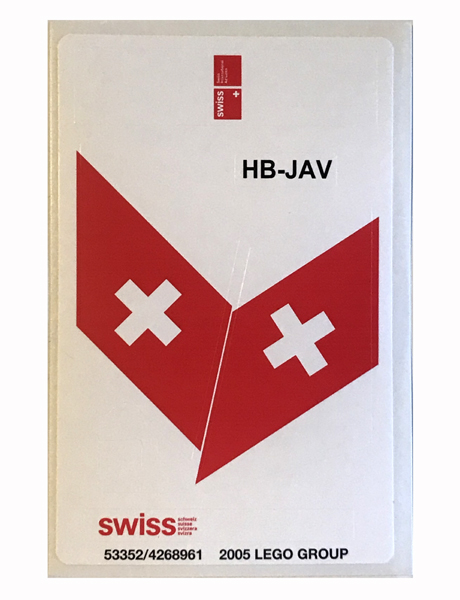 Sticker Sheet for Set 4032-8 - Sheet 2, SWISS Airlines (53352/4268961)