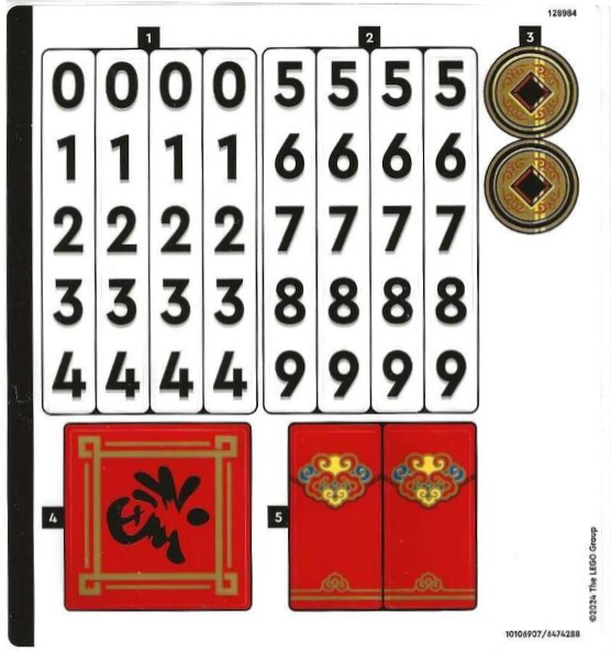 Sticker Sheet for Set 40678 - (10106907/6474288)