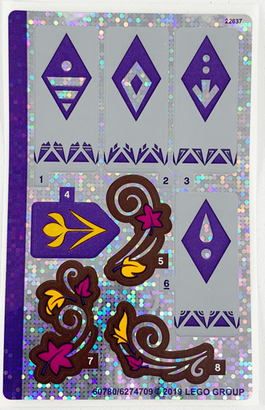 Sticker Sheet for Set 41164, Sheet 2, Holographic Mirrored - (60780/6274709)