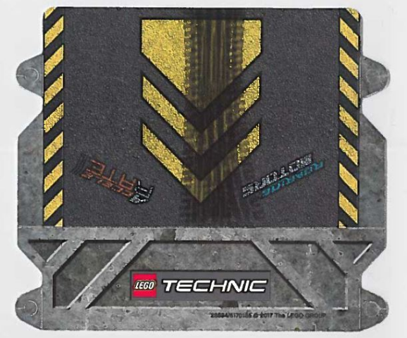 Paper Cardboard Ramp with Yellow Curbs and Chevrons Pattern for Set 42058 - (28884/6170185)