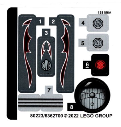 Sticker Sheet for Set 42132 - (80223/6362700)