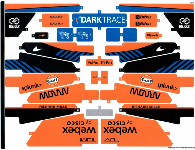 Sticker Sheet for Set 42141, Sheet 1 (Undetermined Type)